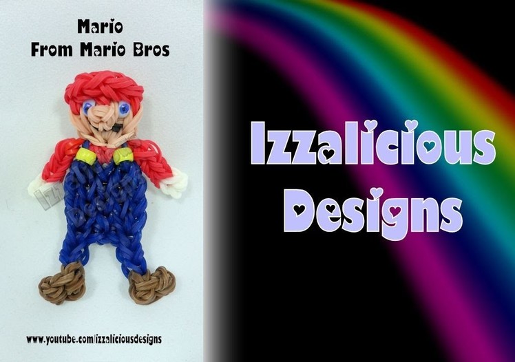 Rainbow Loom Mario from Mario Bros Action Figure.Charm - Gomitas