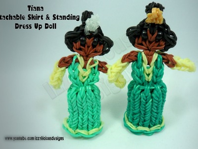 Rainbow Loom Princess Tiana Charm Action Figure - Detachable Skirt & Standing Doll - Gomitas