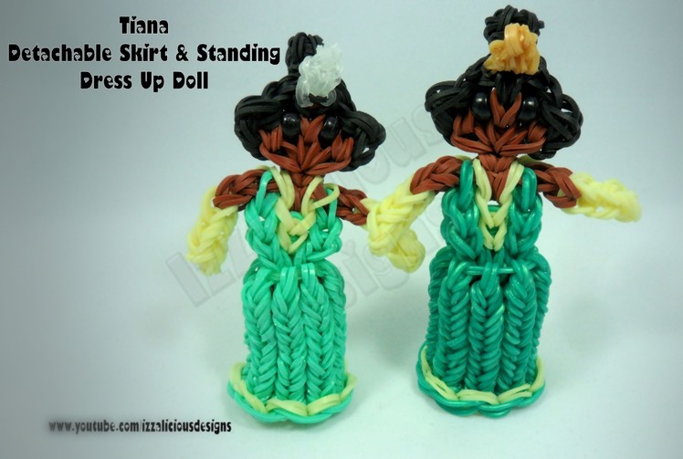 Rainbow Loom Princess Tiana Charm Action Figure - Detachable Skirt & Standing Doll - Gomitas