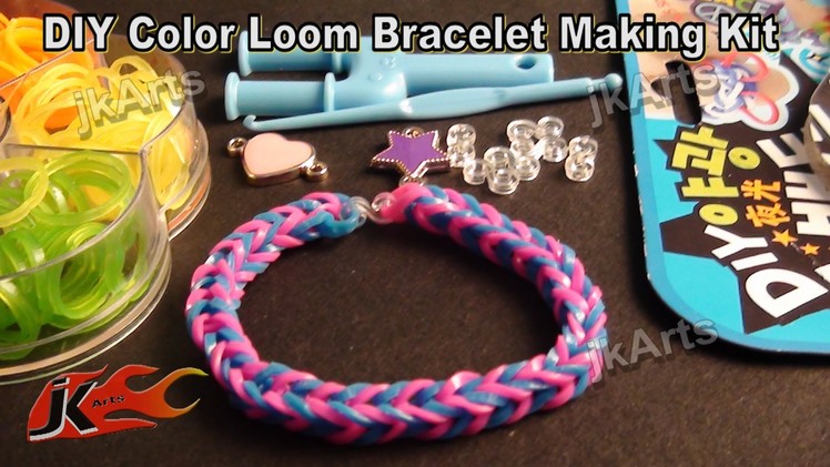 DIY Loom Band Kit Rubber band bracelet making kit and How to use - JK Arts 313