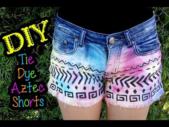 DIY Tie Dye Tribal Shorts (re-upload)