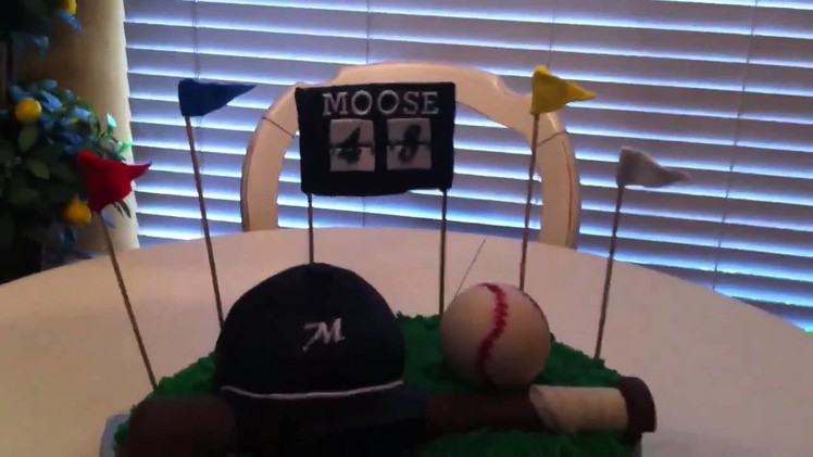 Fondant Baseball Theme Cake