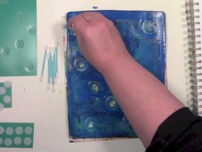 Gelli Printing with Circles on Homemade Tools with Carolyn Dube