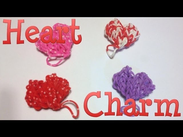 Heart Loom Band Charm - made without the Rainbow Loom