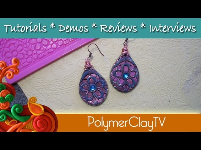 How to make distressed earrings using polymer clay and molds