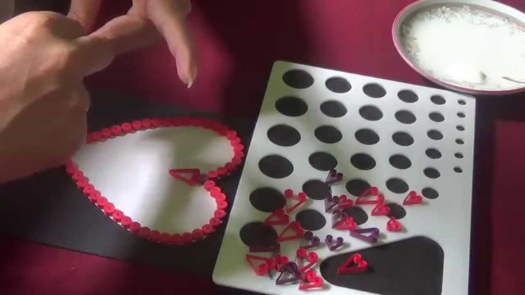 How to make paper quilling valentine card