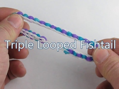 How to make the Triple Looped Fishtail bracelet on the Rainbow Loom