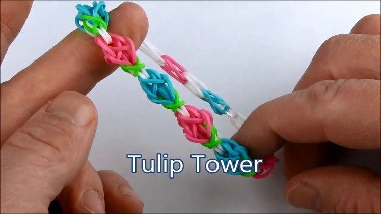 How to make the Tulip Tower bracelet on the Rainbow Loom