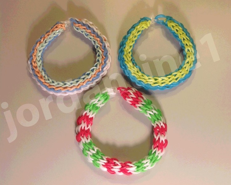 New Rainbow Loom Long Cross Chain Link Bracelet