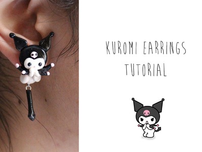 Polymer Clay Earrings Tutorial: Kuromi from Sanrio