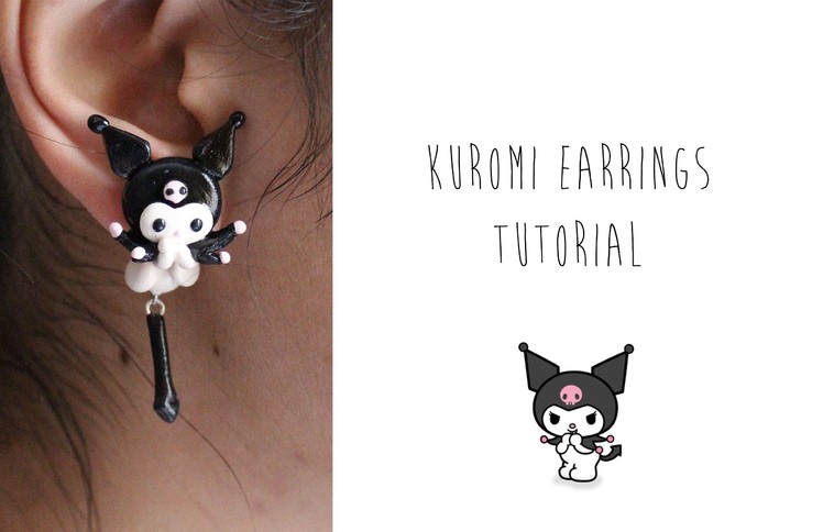 Polymer Clay Earrings Tutorial: Kuromi from Sanrio