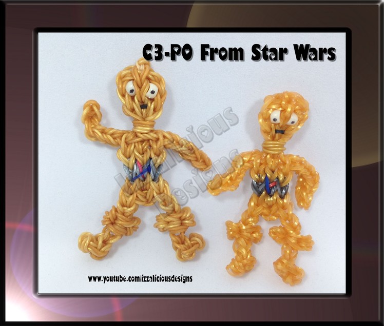 Rainbow Loom C-3PO (C3PO) from Star Wars Action Figure.Charm - Gomitas