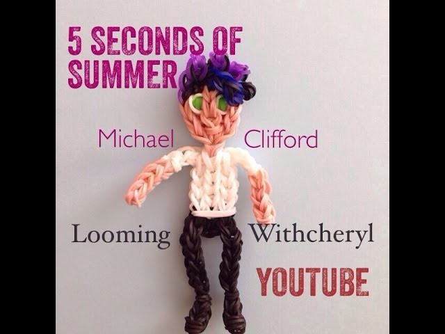 Rainbow Loom Michael Clifford - 5SOS - 5 SECONDS OF SUMMER - Looming WithCheryl