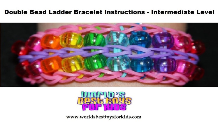 Rainbow Loom Rubber Band Refill- Double Bead Ladder Bracelet  Instructions
