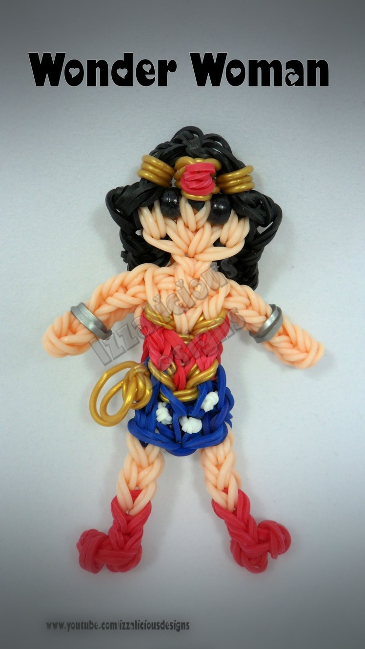 Rainbow Loom Wonder Woman Charm.Action Figure - Gomitas