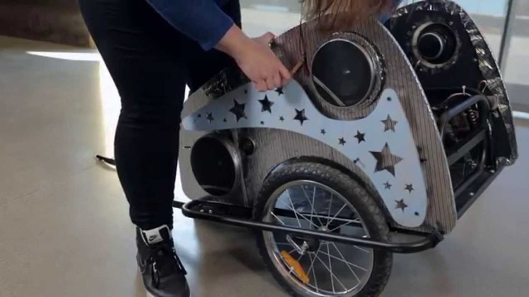 Solar Powered Disco Bike Trailer