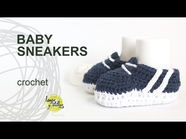 Tutorial Baby Sneakers Crochet in English