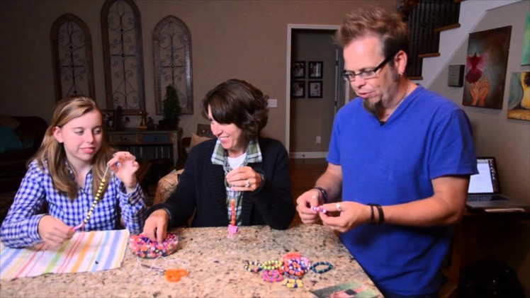 Wally's family makes bracelets for kids in Indonesia