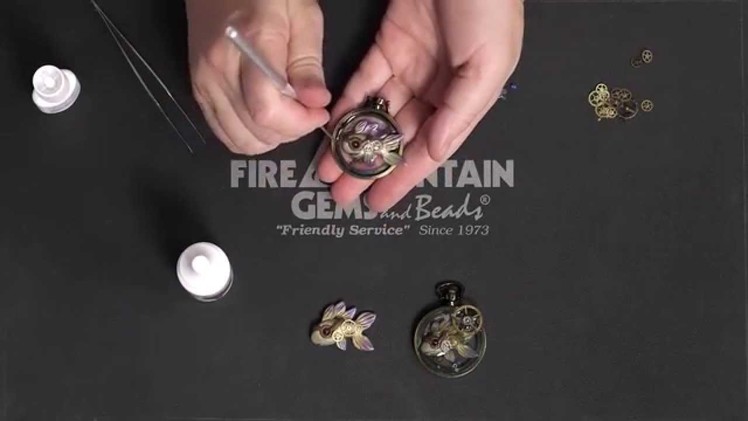 Creating a Magic-Glos® Pendant with a Polymer Clay Steampunk Fish