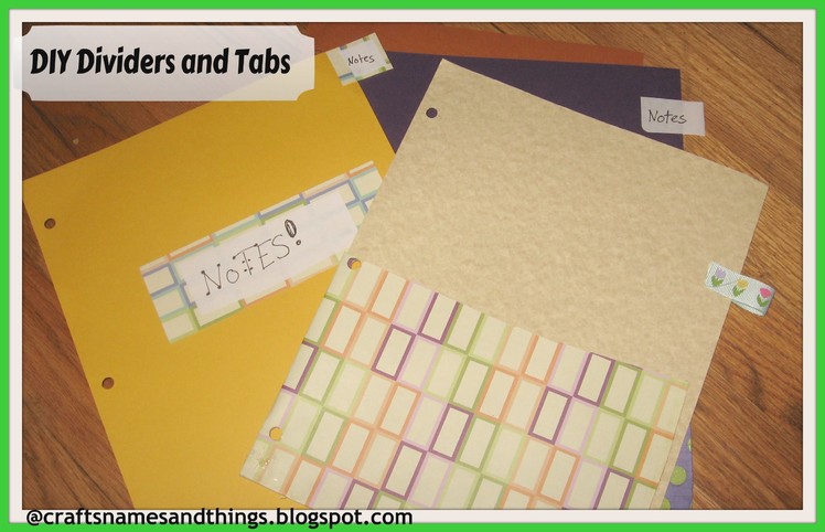 DIY how to make Binder Dividers with Pockets and Tabs.DIY School Supplies-  part 1