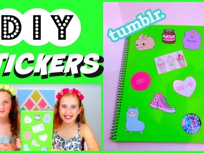 DIY STICKERS  -  Back To School Supplies DIY  ♥ Tumblr Inspired ♥ EASY