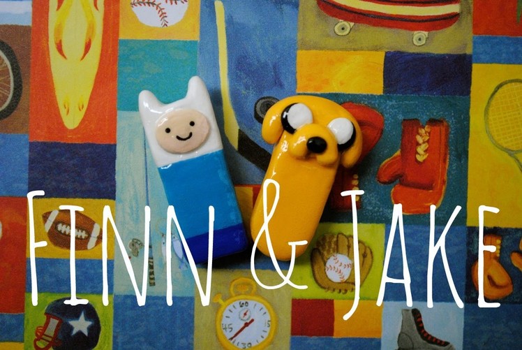 FINN & JAKE Polymer Clay Pins- Adventure Time