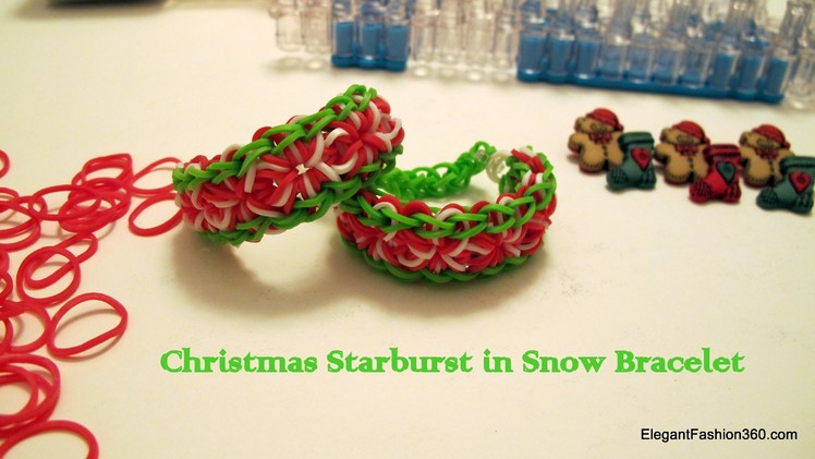HD-How to make Starburst in snow bracelet on Rainbow Loom