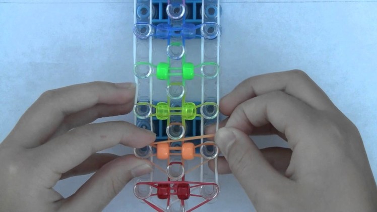 How To Make a Rainbow Loom Reversible Double Bead Ladder Pinstripe Bracelet (easier version)