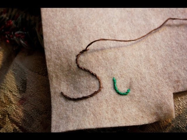 How to make an embroidery Stem or decorative line Stitch