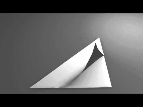 Paper Sim: Diagonal Fold (Maya Import, Mental Ray Rendering)
