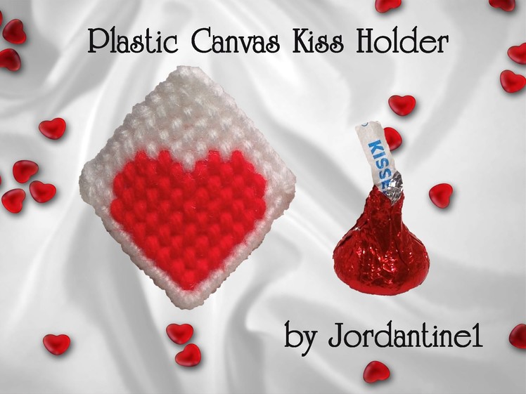 Plastic Canvas Chocolate Hershey Kiss Holder - Love Heart Craft Valentine's Day Gift