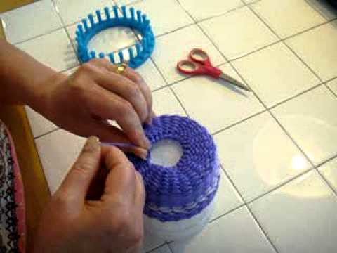 Removing your project from the loom and finishing your hat - MOV01318