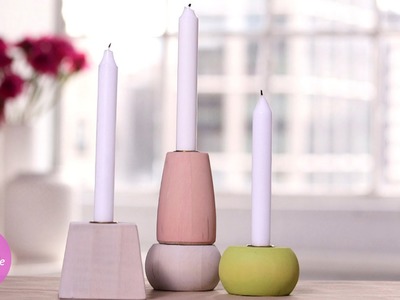 Handcrafted Wooden Candle Holders - Martha Stewart