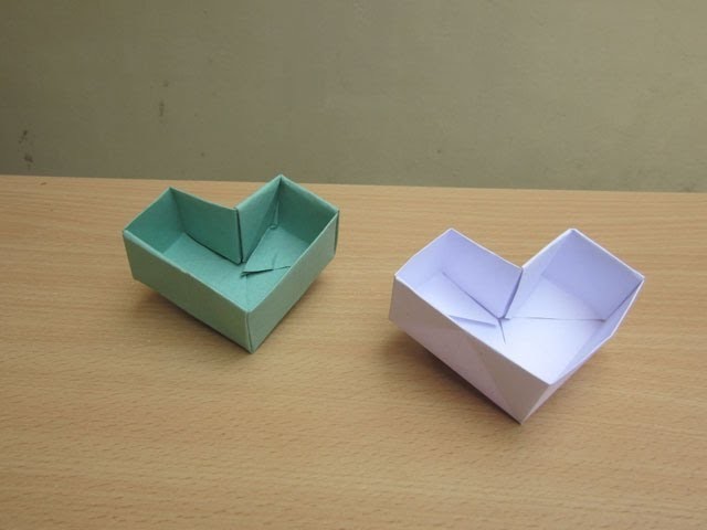 How to Make a Paper Otki Valentine's day Heart Box - Easy Tutorials