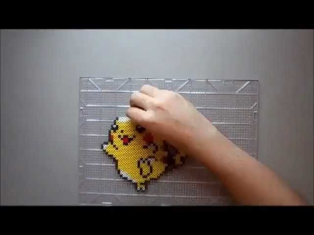 Pikachu Perler Bead Time Lapse