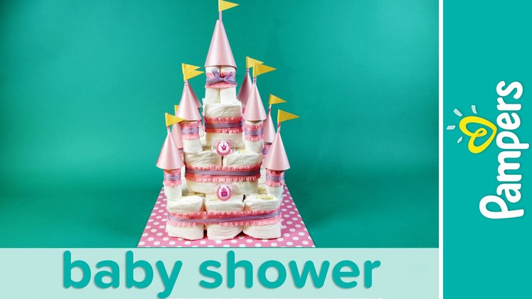Princess Baby Shower Ideas: Castle Diaper Cake | Pampers