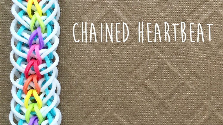 Rainbow loom bands chained heart beat tutorial