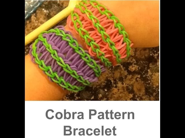 Rainbow Loom - Cobra pattern bracelet tutorial