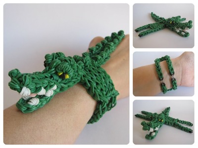 Rainbow Loom crocodile bracelet Loombicious
