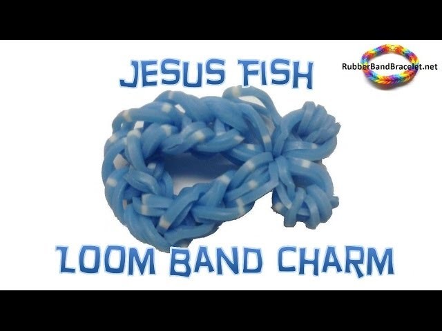 Christian Jesus Fish Easter - Rainbow Loom Band Charm