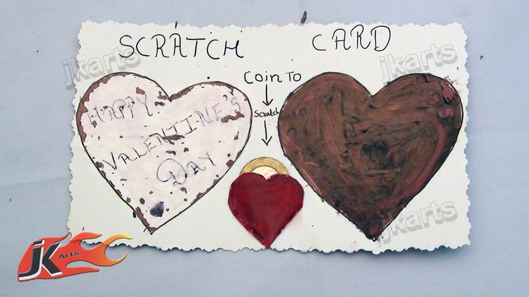 DIY How to make scratch card for valentine's day - JK Arts 144