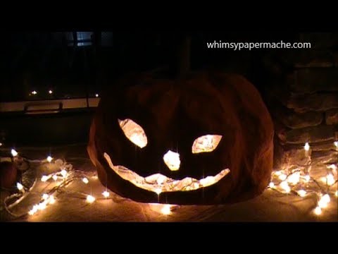 How 2 Make A Paper Mache Pumkin for Halloween