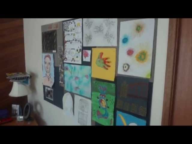 How to Display Kids Artwork - Attach Carpet Tiles to the Wall - Stick Velcro to the Artwork