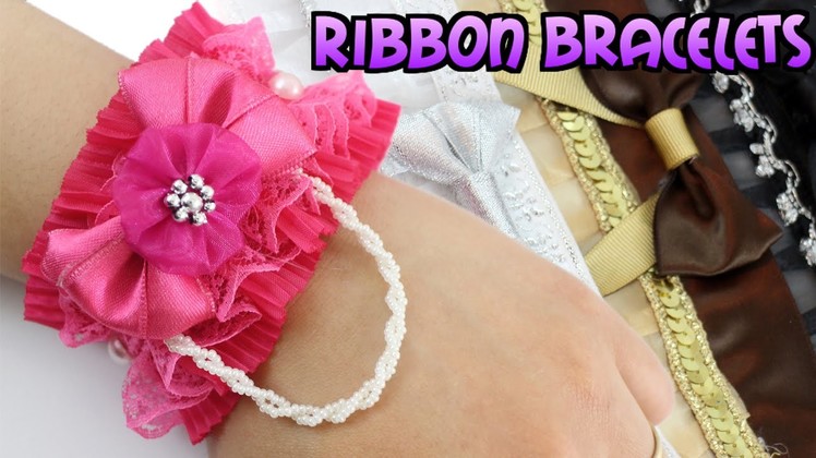 How to make kawaii ribbon bracelets . wrist-cuffs  -  Fashion Crafts