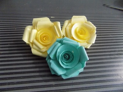 How to make paper roses at home  step by step easy- 2015