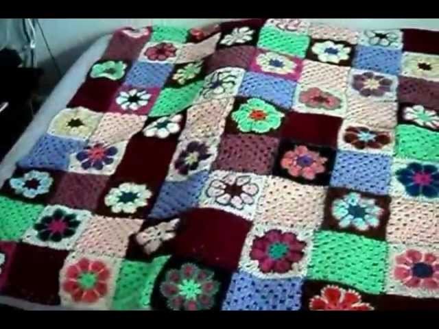 My "Granny- Squares- Quilt"Häkeldecke