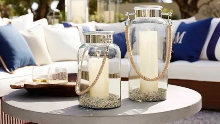 Outdoor Lanterns and Candles for Outdoor Coffee Table Decor |Pottery Barn