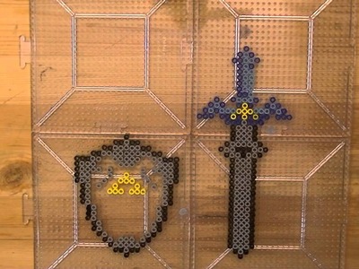 PERLER BEAD: Hylian Shield & Master Sword (Zelda, Link)! (Giveaway #39)