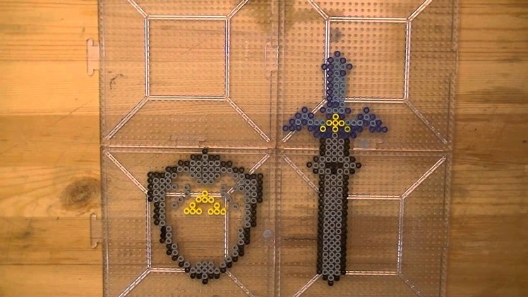 PERLER BEAD: Hylian Shield & Master Sword (Zelda, Link)! (Giveaway #39)