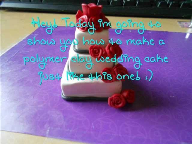 Polymer Clay Wedding Cake Tutorial **Miniature Dollhouse Cake**
